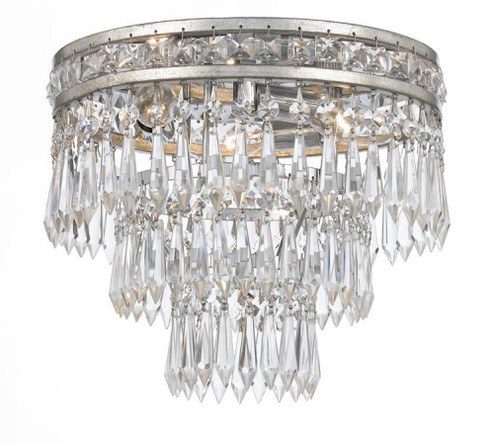 Mercer 3 Light Hand Cut Crystal Olde Silver Flush Mount (205|5260-OS-CL-MWP)