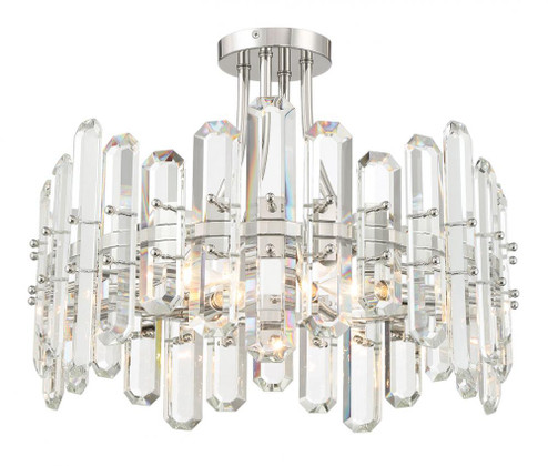 Bolton 4 Light Polished Nickel Semi Flush Mount (205|BOL-8884-PN)