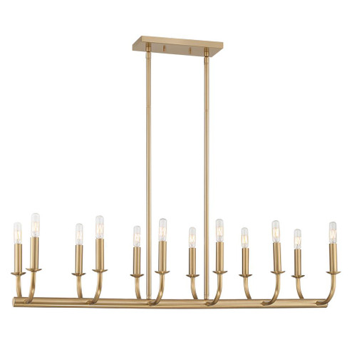 Bailey 42'' Aged Brass Linear Chandelier (205|BAI-A2112-AG)