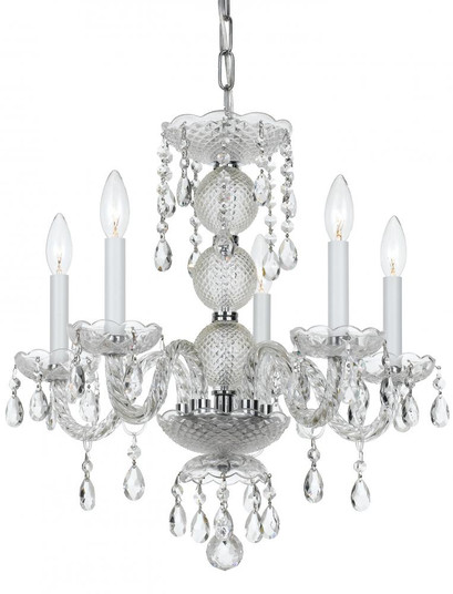 Crystorama Traditional Crystal 5 Light Clear Crystal Chrome Mini Chandelier (205|5095-CH-CL-MWP)