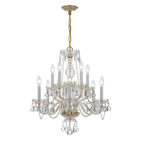 Traditional Crystal 23'' Hand Cut Crystal Polished Brass Chandelier (205|5080-PB-CL-MWP)