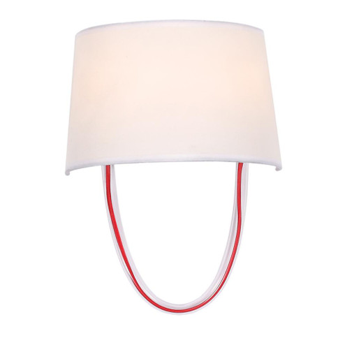 Stella 10'' Polished Chrome + Red Cord Sconce (205|9902-RD-CL)