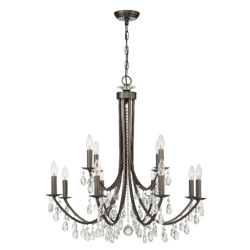 Bridgehampton 12 Light Hand Cut Crystal Vibrant Bronze Chandelier (205|8829-VZ-CL-MWP)