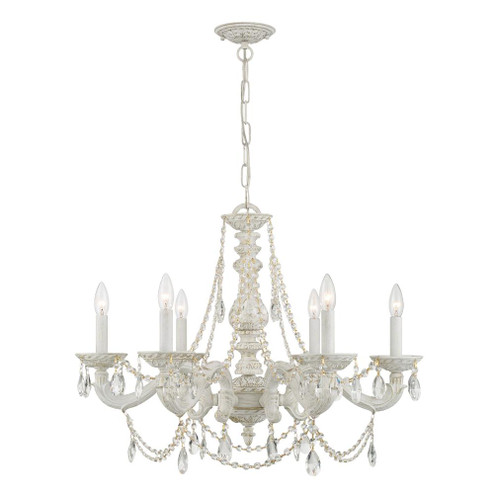 Paris Market 28'' Italian Crystal Antique White Chandelier (205|5026-AW-CL-I)