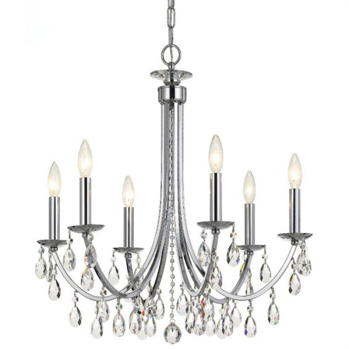 Bridgehampton 6 Light Swarovski Strass Crystal Polished Chrome Chandelier (205|8826-CH-CL-S)