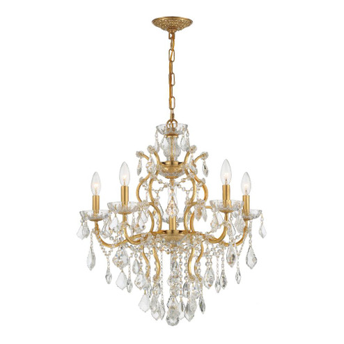 Filmore 6 Light Hand Cut Crystal Antique Gold Chandelier (205|4455-GA-CL-MWP)