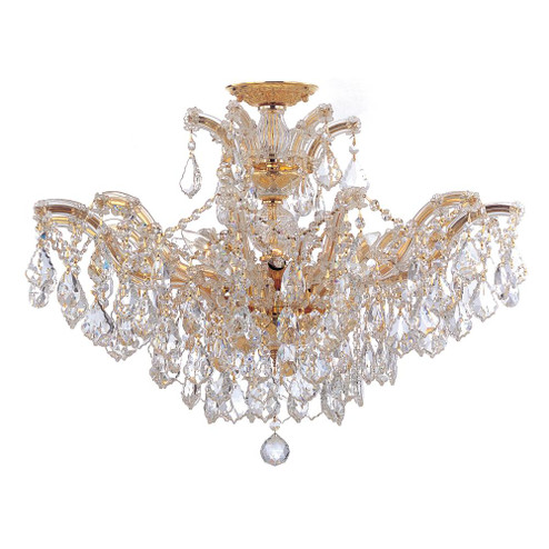 Maria Theresa 6 Light Swarovski Strass Crystal Gold Semi Flush Mount (205|4439-GD-CL-S_CEILING)