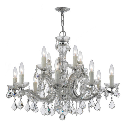 Maria Theresa 12 Light Clear Italian Crystal Polished Chrome Chandelier (205|4379-CH-CL-I) Maria Theresa 12 Light Clear Italian Crystal Polished Chrome Chandelier (205|4379-CH-CL-I)