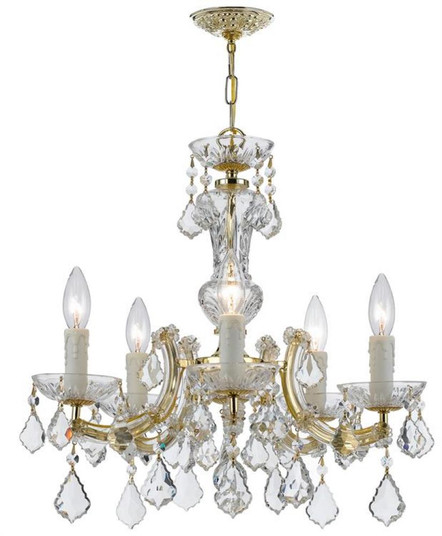 Maria Theresa 5 Light Hand Cut Crystal Gold Chandelier (205|4376-GD-CL-MWP)