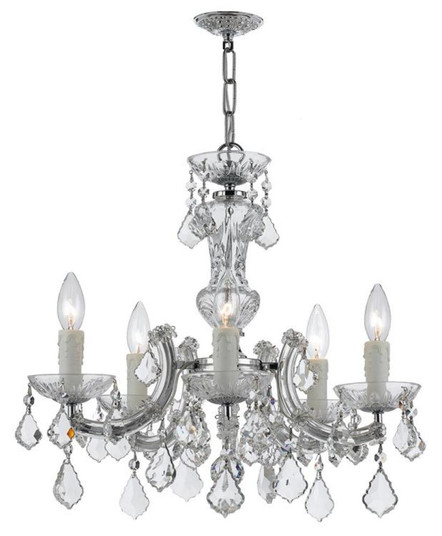 Maria Theresa 5 Light Spectra Crystal Polished Chrome Chandelier (205|4376-CH-CL-SAQ)