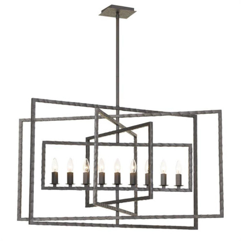 Capri 9 Light Raw Steel Chandelier (205|337-RS)