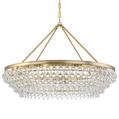 Calypso 8 Light Crystal Teardrop Vibrant Gold Chandelier (205|278-VG)