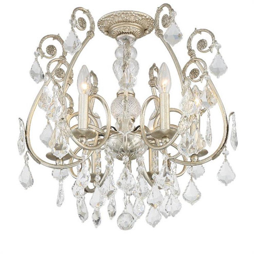 Regis 6 Light Hand Cut Crystal Olde Silver Semi Flush Mount (205|5115-OS-CL-MWP_CEILING)