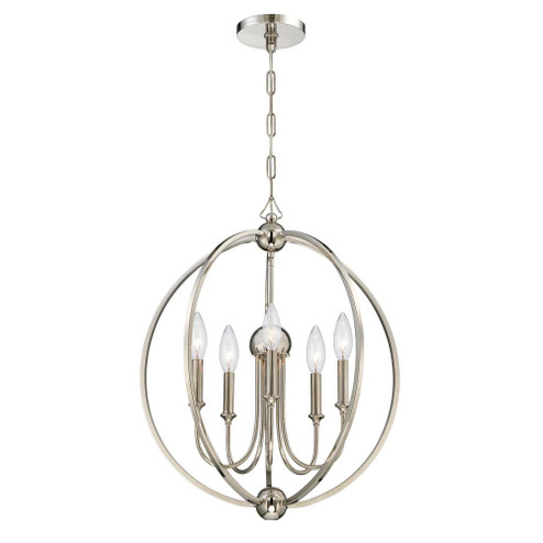 Libby Langdon Sylvan 22.5'' Polished Nickel Chandelier (205|2247-PN_NOSHADE)