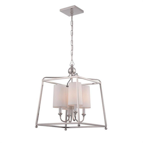 Libby Langdon for Crystorama Sylvan 4 Light Polished Nickel Mini Chandelier (205|2245-PN)