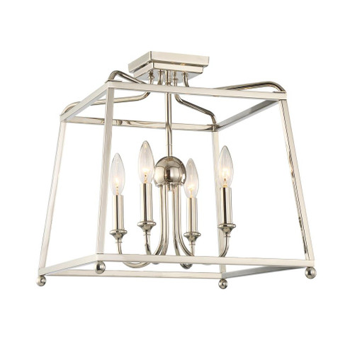 Libby Langdon Sylvan 16'' Polished Nickel Semi Flush Mount (205|2243-PN_NOSHADE)