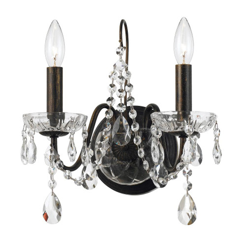 Butler 14'' Swarovski Spectra Crystal English Bronze Sconce (205|3022-EB-CL-SAQ)