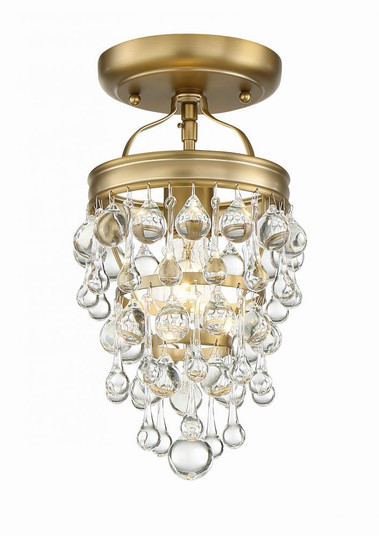 Calypso 7.25'' Crystal Teardrop Vibrant Gold Semi Flush Mount (205|131-VG_CEILING)