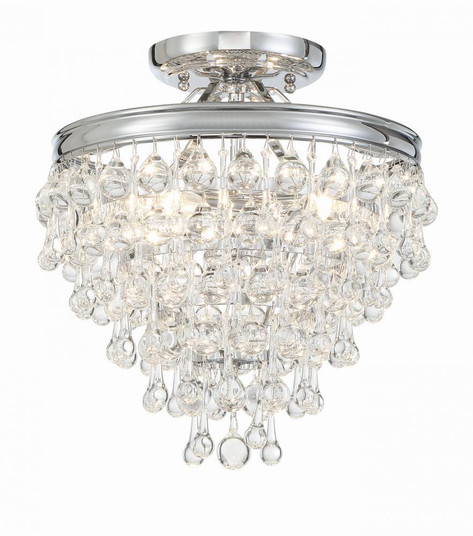 Calypso 3 Light Crystal Teardrop Polished Chrome Semi Flush Mount (205|130-CH_CEILING) Calypso 3 Light Crystal Teardrop Polished Chrome Semi Flush Mount (205|130-CH_CEILING)