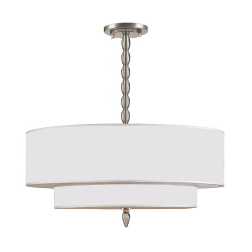 Luxo 26'' Drum Shade Satin Nickel Chandelier (205|9507-SN)