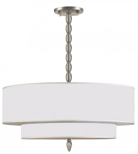 Luxo 5 Light Drum Shade Satin Nickel Chandelier (205|9507-SN)