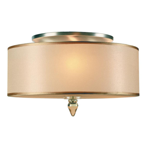 Luxo 3 Light Drum Shade Antique Brass Flush Mount (205|9503-AB)