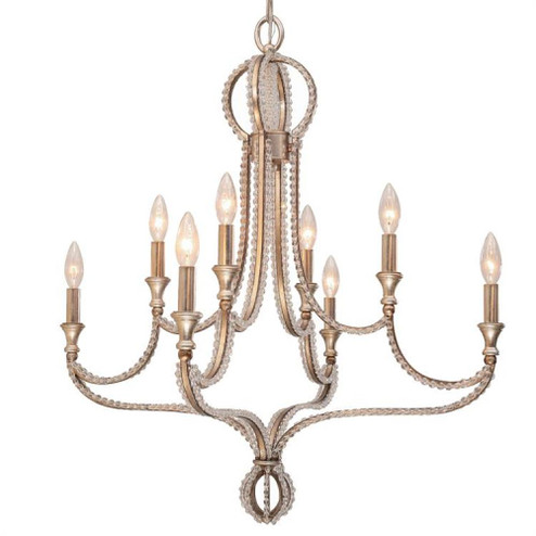 Garland 8 Light Crystal Bead Distressed Twilight Chandelier (205|6768-DT)