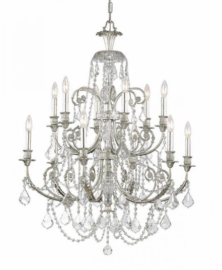 Regis 12 Light Spectra Crystal Olde Silver Chandelier (205|5119-OS-CL-SAQ)