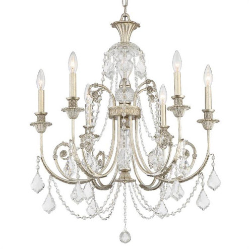 Regis 6 Light Hand Cut Crystal Olde Silver Chandelier (205|5116-OS-CL-MWP)