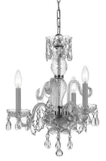 Traditional Crystal 3 Light Clear Crystal Polished Chrome Mini Chandelier (205|5044-CH-CL-MWP)