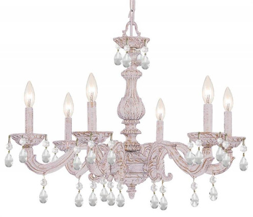 Paris Market 6 Light Spectra Crystal Antique White Chandelier (205|5036-AW-CL-SAQ)