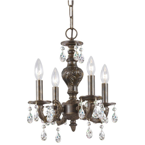 Paris Market 4 Light Spectra Crystal Venetian Bronze Mini Chandelier (205|5024-VB-CL-SAQ)