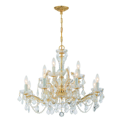 Maria Theresa 29'' Swarovski Spectra Crystal Gold Chandelier (205|4479-GD-CL-SAQ)