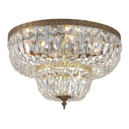Waltham 18'' Swarovski Spectra Crystal Olde Brass Flush Mount (205|718-OB-CL-SAQ)