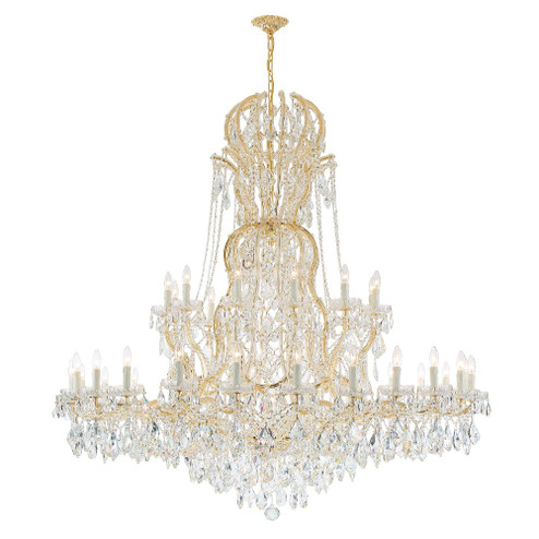 Maria Theresa 64'' Hand Cut Crystal Gold Chandelier (205|4460-GD-CL-MWP)