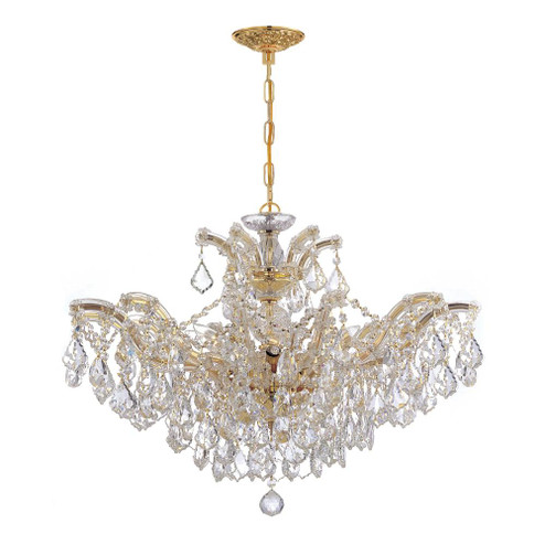 Maria Theresa 6 Light Swarovski Strass Crystal Gold Chandelier (205|4439-GD-CL-S)