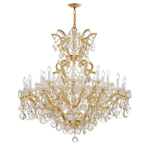 Maria Theresa 46'' Hand Cut Crystal Gold Chandelier (205|4424-GD-CL-MWP)