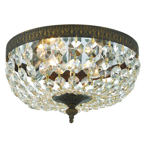 Waltham 10'' Clear Hand Cut English Bronze Flush Mount (205|710-EB-CL-MWP)