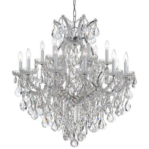 Maria Theresa 19 Light Hand Cut Crystal Polished Chrome Chandelier (205|4418-CH-CL-MWP)