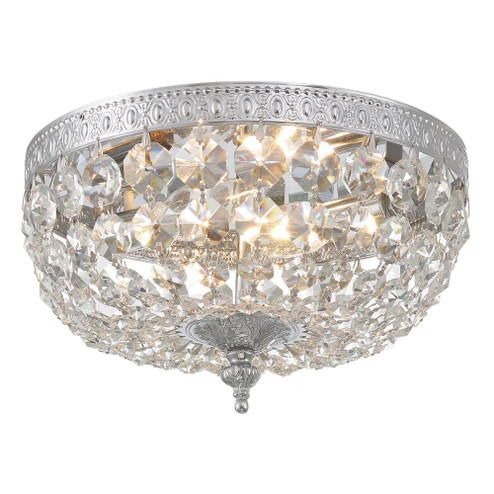 Waltham 10'' Clear Hand Cut Polished Chrome Flush Mount (205|710-CH-CL-MWP)