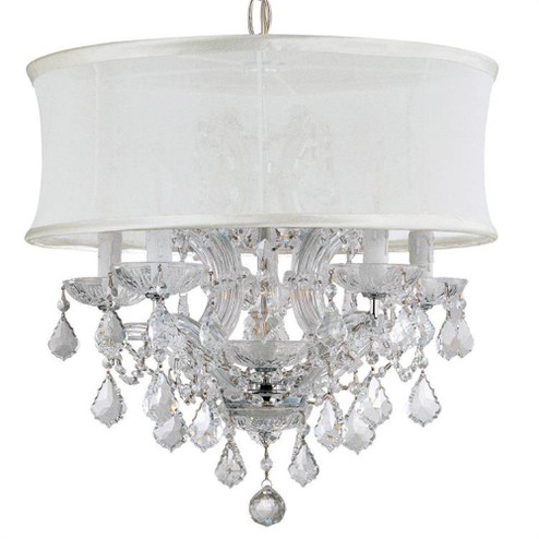 Brentwood 6 Light Crystal Polished Chrome Drum Shade Chandelier (205|4415-CH-SMW-CLM)