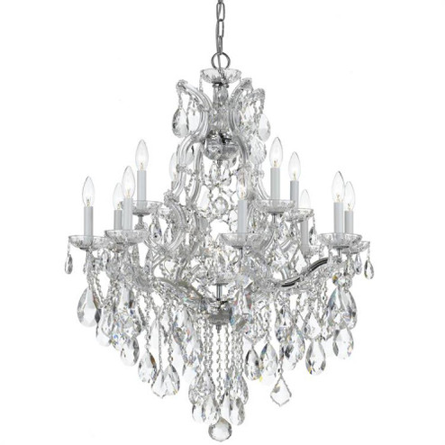 Maria Theresa 13 Light Swarovski Strass Crystal Polished Chrome Chandelier (205|4413-CH-CL-S)