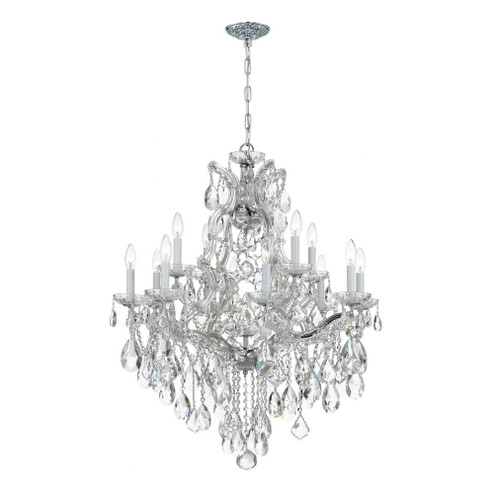 Maria Theresa 13 Light Hand Cut Crystal Polished Chrome Chandelier (205|4413-CH-CL-MWP) Maria Theresa 13 Light Hand Cut Crystal Polished Chrome Chandelier (205|4413-CH-CL-MWP)
