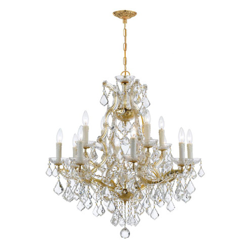 Maria Theresa 28'' Hand Cut Crystal Gold Chandelier (205|4412-GD-CL-MWP)