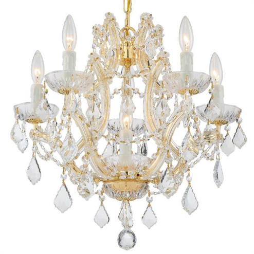 Maria Theresa 6 Light Spectra Crystal Gold Chandelier (205|4405-GD-CL-SAQ)