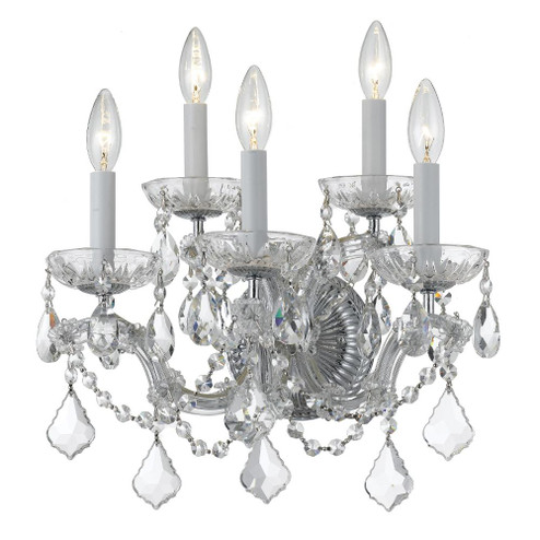 Maria Theresa 16'' Hand Cut Crystal Polished Chrome Sconce (205|4404-CH-CL-MWP)