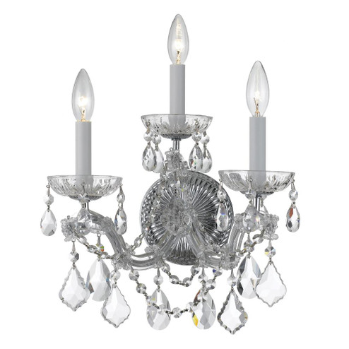 Maria Theresa 11'' Hand Cut Crystal Polished Chrome Sconce (205|4403-CH-CL-MWP)