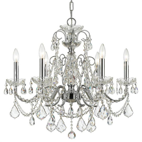 Imperial 6 Light Hand Cut Crystal Polished Chrome Chandelier (205|3226-CH-CL-MWP)