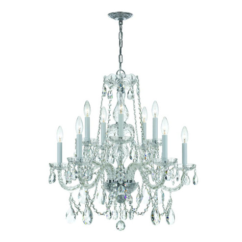 Traditional Crystal 26'' Swarovski Spectra Crystal Polished Chrome Chandelier (205|1130-CH-CL-SAQ)