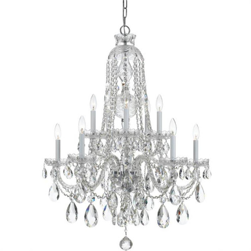 Traditional Crystal 10 Light Spectra Crystal Polished Chrome Chandelier (205|1110-CH-CL-SAQ)